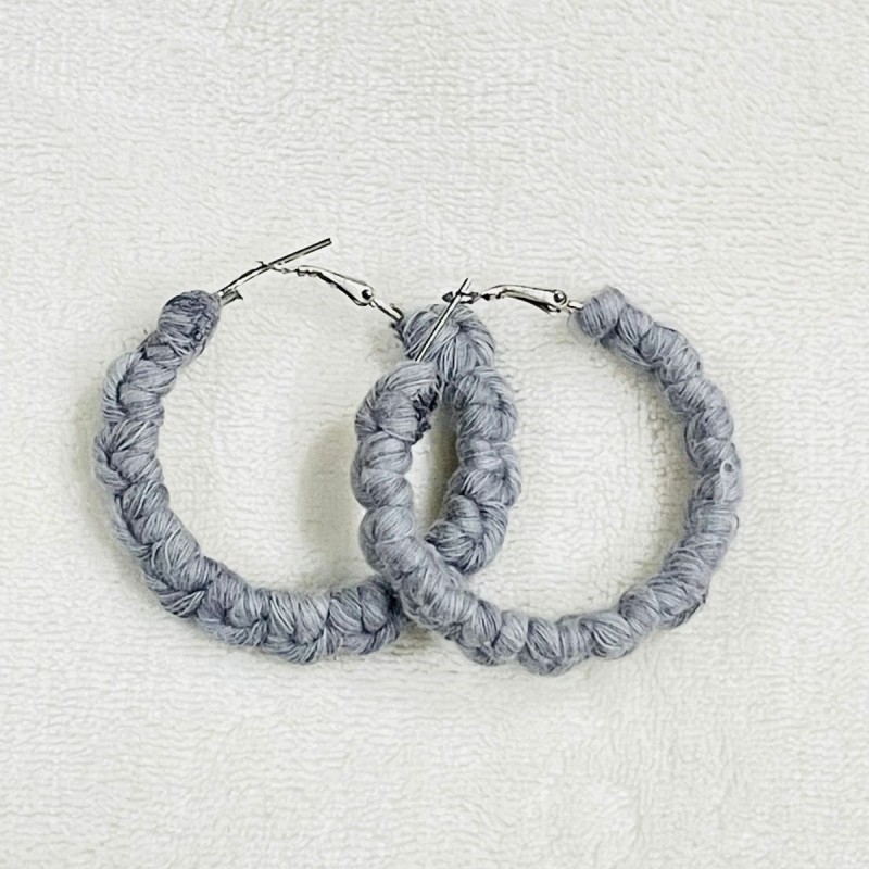Saanjh Boho Chic Macrame Earrings | Modish Hoop