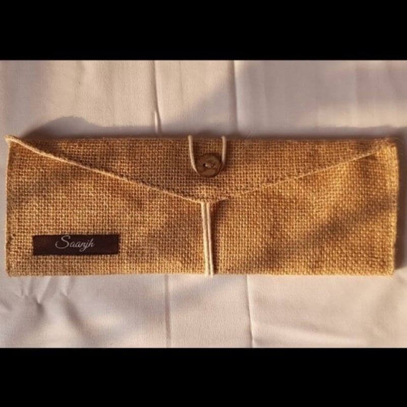 Saanjh Jute 3-Fold Envelope Pouch