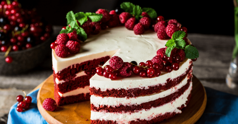 Red-Velvet-Cake-with-Raspberries