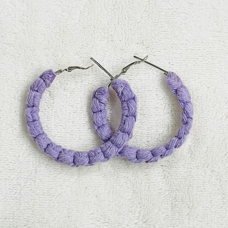 Saanjh Boho Chic Macrame Earrings | Modish Hoop