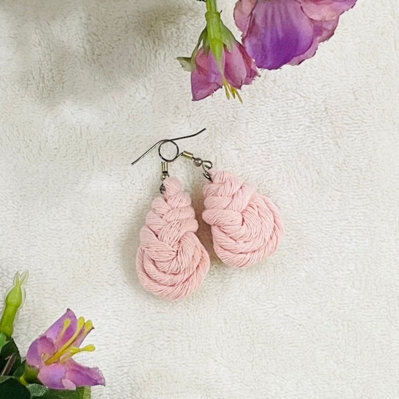Saanjh Boho Chic Macrame Earrings | Pipa Knot