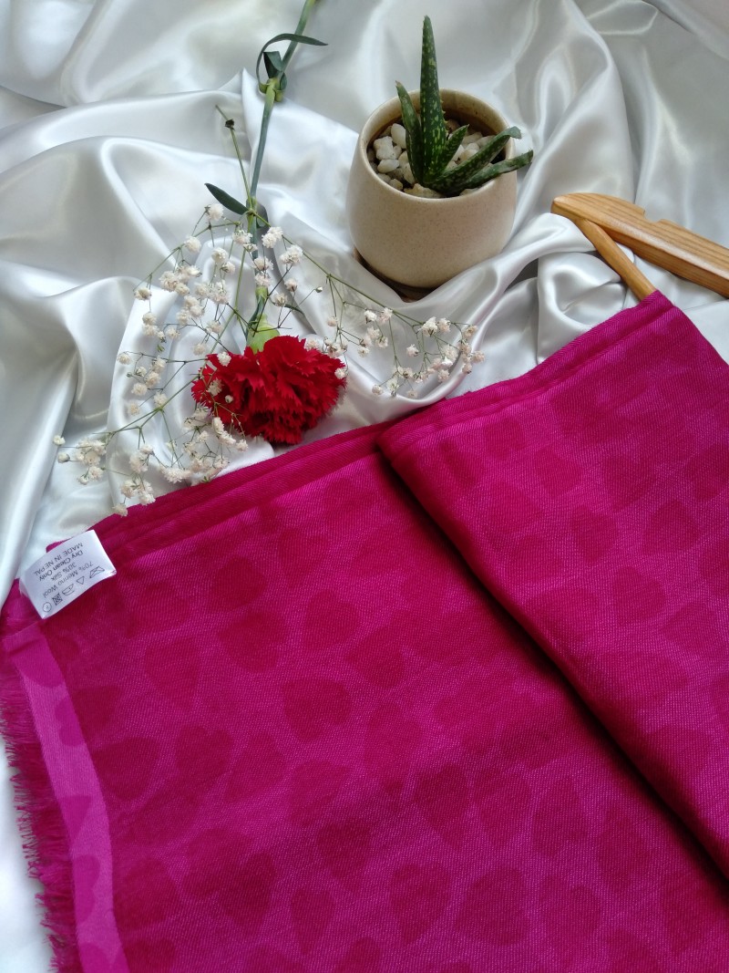 Printed Merino scarf