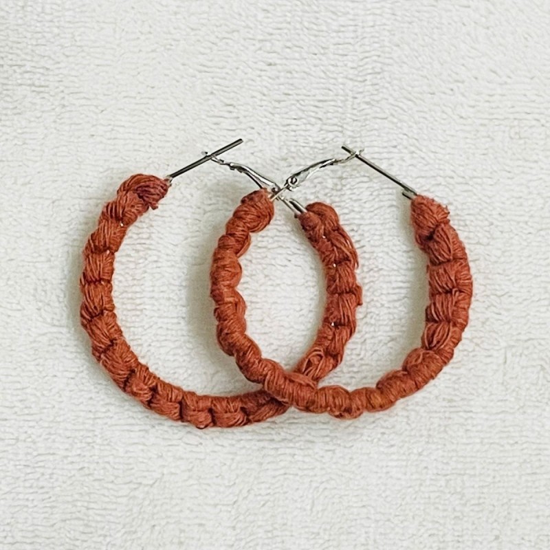 Saanjh Boho Chic Macrame Earrings | Modish Hoop