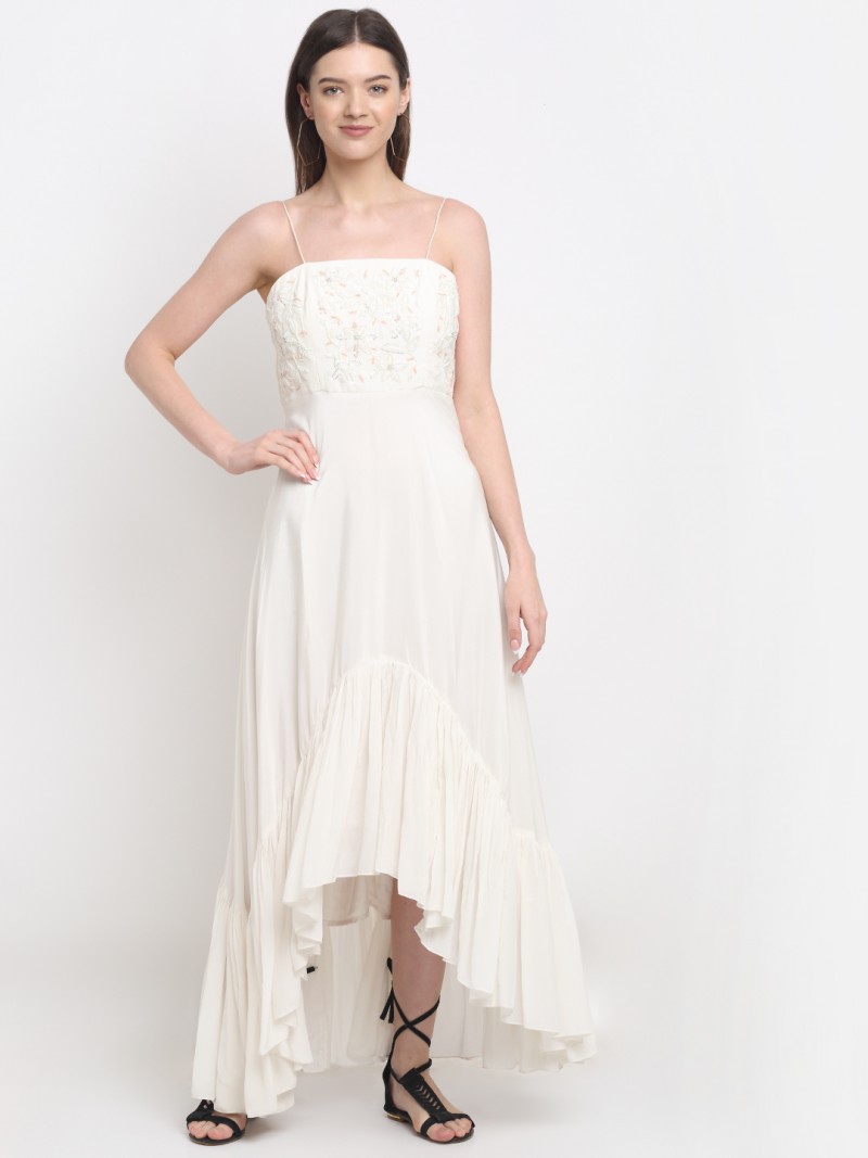Ivory Ruffle Gown