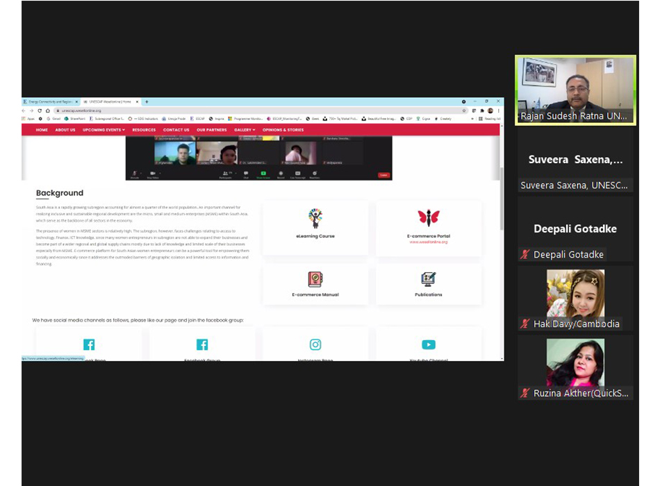 UNESCAP Wesellonline online training photo gallery