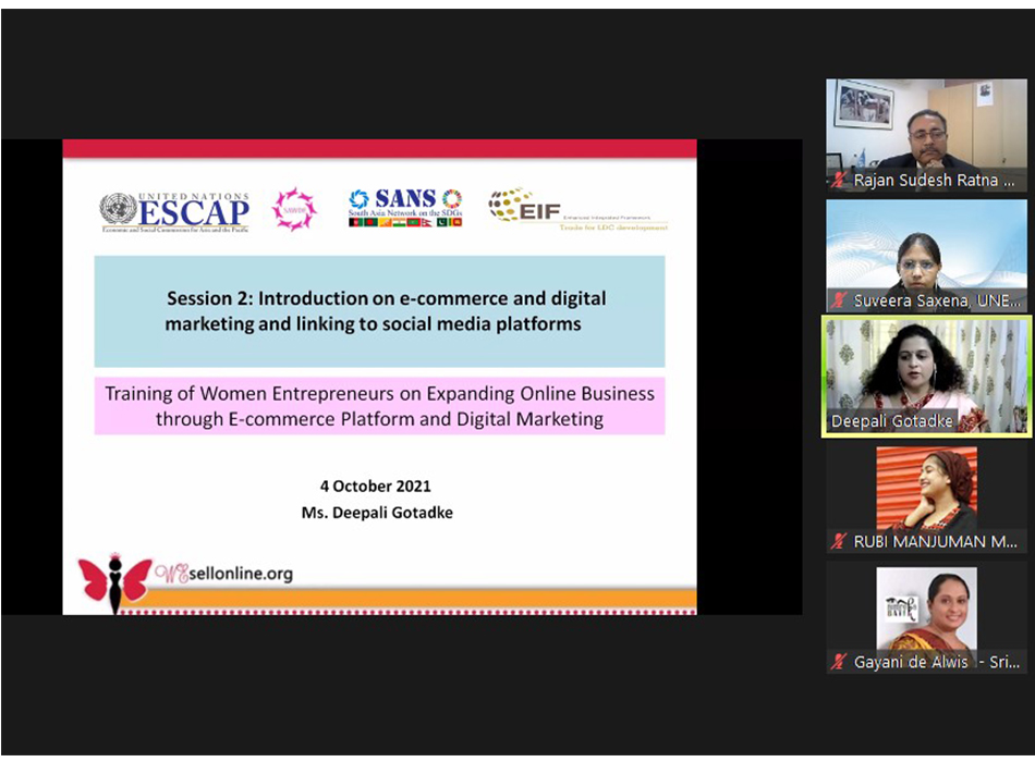 UNESCAP Wesellonline online training photo gallery