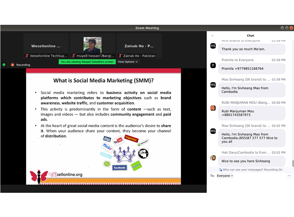UNESCAP Wesellonline online training photo gallery