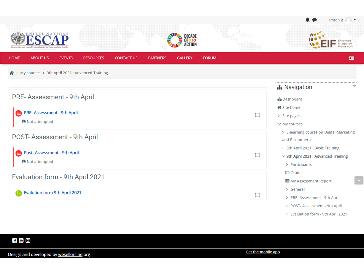UNESCAP Wesellonline online training photo gallery