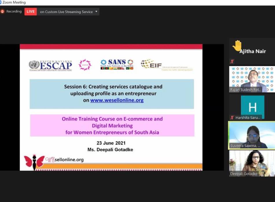 UNESCAP Wesellonline online training photo gallery